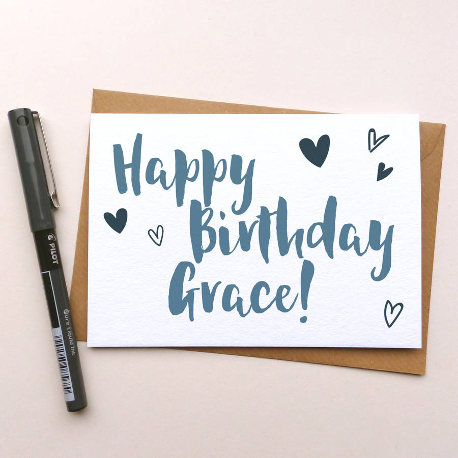 Personalised 'happy Birthday' Greeting Card By Dig The ...