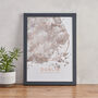Rose Gold And Grey Map Of The Stars Print, thumbnail 1 of 4