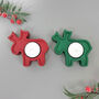 Festive Reindeer Tealight Holder Christmas Decorations, thumbnail 4 of 10