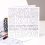 Card For Shoe Lovers 'Happiness Is Shoes', thumbnail 1 of 3