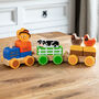 Personalised Stacking Train With Scarecrow And Animals Toy, thumbnail 1 of 4