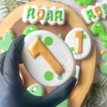 Dinosaur Party Biscuit Favours. Set Of 12 Party Favours, 6 of 7