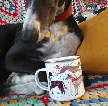 Sighthound Celebration Enamel Mug, 3 of 5