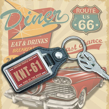 American Style Personalised Number Plate Keyring, 5 of 7