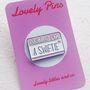 Hello I'm A Swiftie Glossy Pin Badge, thumbnail 1 of 3