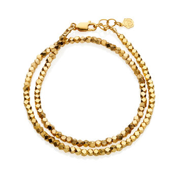 Double Gold Plated Nugget Wrap Bracelet, 2 of 6
