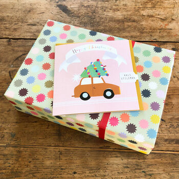 Christmas Tree Car Greetings Card, 3 of 5