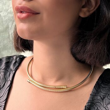 Spiral Sprung Silver/Gold Plated Choker Necklace, 3 of 10