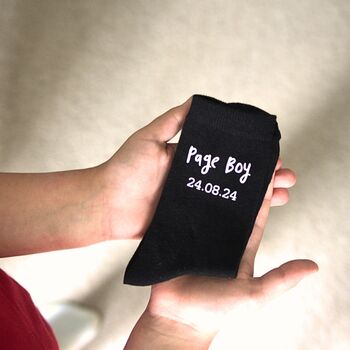Personalised Page Boy Children's Wedding Day Socks, 2 of 2