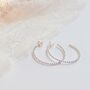 Beaded Sterling Silver Hoop Earrings, thumbnail 3 of 6