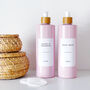 Refillable Pink Plastic Bottle With Minimalist Label, thumbnail 1 of 9