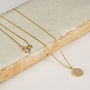 Delicate Solid Gold Disc Necklace, thumbnail 2 of 10