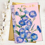 Thank You Floral Card With Gold Detail, thumbnail 1 of 3