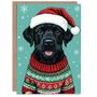 Black Labrador Christmas Card, thumbnail 3 of 5
