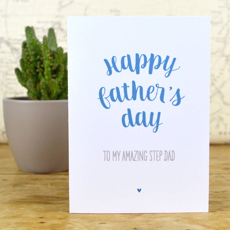 amazing step dad father's day card by pink and turquoise ...