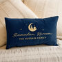 Personalised Ramadan And Eid Celebration Velvet Cushion, thumbnail 2 of 4