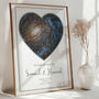 The Night She Said Yes Personalised Star Map Print Engagement Gift, thumbnail 5 of 12