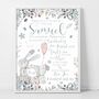 Personalised Keepsake Birth Print Floral Rabbits, thumbnail 4 of 7