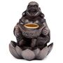 Wood Effect Lucky Buddha Backflow Incense Burner, thumbnail 1 of 4