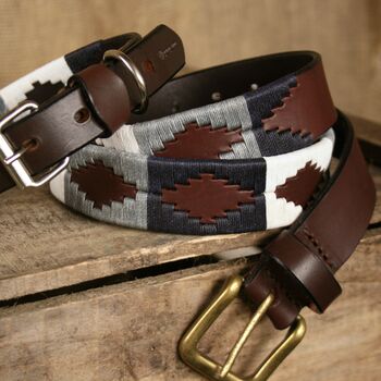 Pampeano 'Roca' Handmade Argentine Leather Polo Belt, 4 of 11