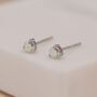 Aurora Ab Cz Stud Earrings In Sterling Silver, thumbnail 8 of 12