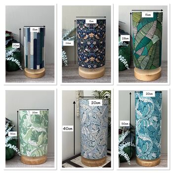 Tidal Marine Blue Patterned Cylinder Lampshades, 6 of 9