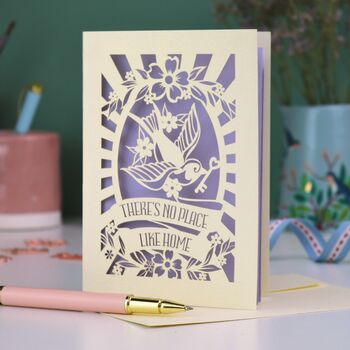 There's No Place Like Home Paper Cut Card, 3 of 6