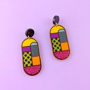 Graphic Pattern Acrylic Earrings, 8 of 9