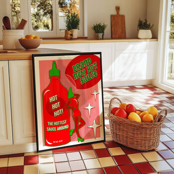 Hot Sauce Unhinged Artwork Poster Print, 4 of 5