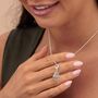 Fatima Hand Charm Necklace, Sterling Silver Or Gold Plated, thumbnail 3 of 10