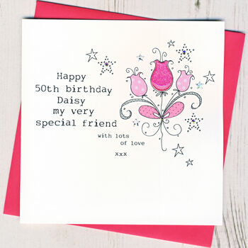 Personalised Birthday Flowers Card, 2 of 2