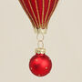 G Decor Festive Glass Hot Air Balloon Christmas Bauble, thumbnail 3 of 4