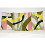 Pink, Green And Yellow Abstract Set Of Cushions, thumbnail 3 of 8