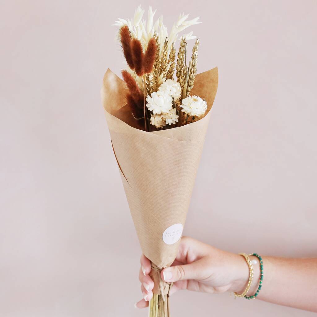 Golden Dried Flower Posy, 1 of 5