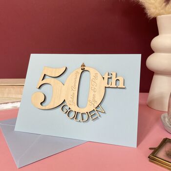 Personalised Golden Wedding Anniversary, 3 of 8