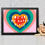 You Are My Happy Place Graphic Typography Print, thumbnail 2 of 3