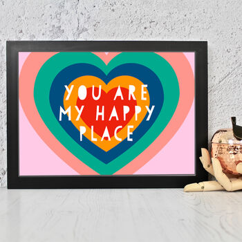You Are My Happy Place Graphic Typography Print, 2 of 3