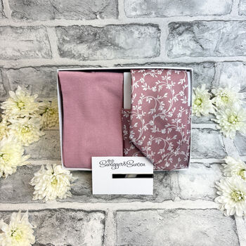 Desert Rose Leaves Wedding Tie Set, 3 of 6