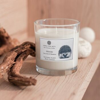 Persei The Hedgehog Lime,Basil And Mandarin20cl Candle, 3 of 6