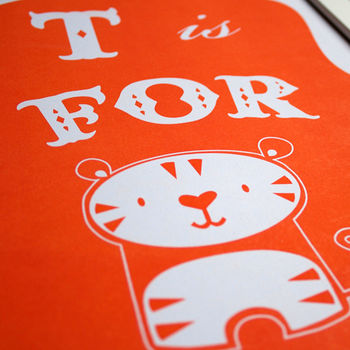 T Is For Tiger Alphabet Print, 3 of 3