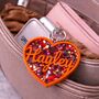 Personalised Heart Acrylic Glitter Key Chain Bag Charm, thumbnail 1 of 5