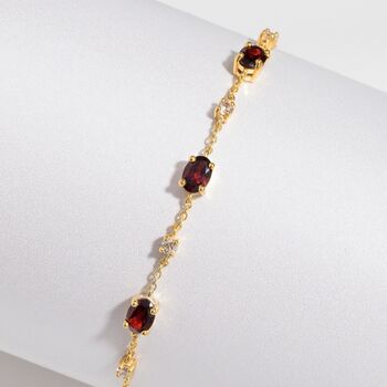 Garnet Bracelet In Sterling Silver And Gold, 11 of 12