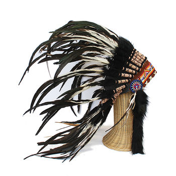 Great Plains Indian Chief Feather Headdress By The Gorgeous Company ...