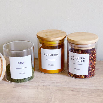 Set Of Spice Jars With Custom Labels, 8 of 11