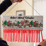 Personalised Candy Cane Advent Calendar Santa's Village, thumbnail 1 of 5