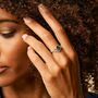 Crown Sterling Silver Chevron Stacking Ring, thumbnail 6 of 10