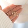 Personalised Gold Interlocking Rings Necklace, thumbnail 1 of 12
