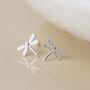 Sterling Silver Dragonfly Stud Earrings – 8mm, thumbnail 3 of 5