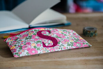 Floral Liberty Fabric Pencil Case With Initial, 4 of 5