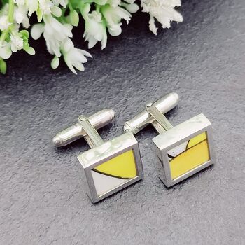 Art Deco Cufflinks | Clarice Cliff | Sterling Silver, 3 of 3